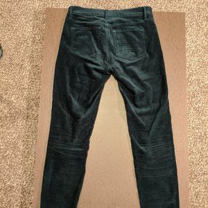 The LOFT Modern Skinny Forest Green Velvet Pants